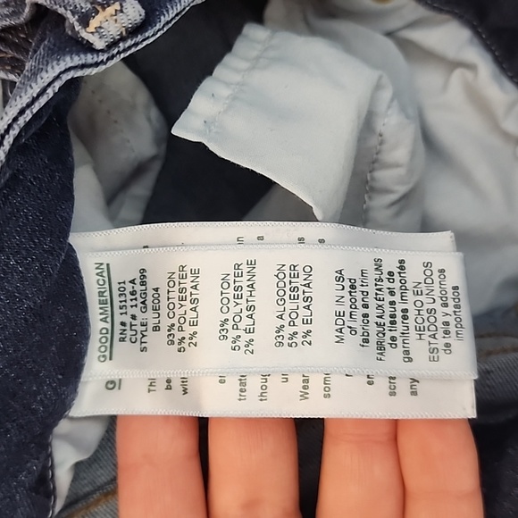 Good American High Waist Skinny Leg Good Legs Jeans Size 27 Style GAGL899 - Picture 9 of 10